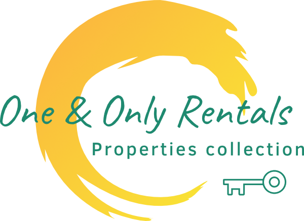 logo one and only rentals testo verde